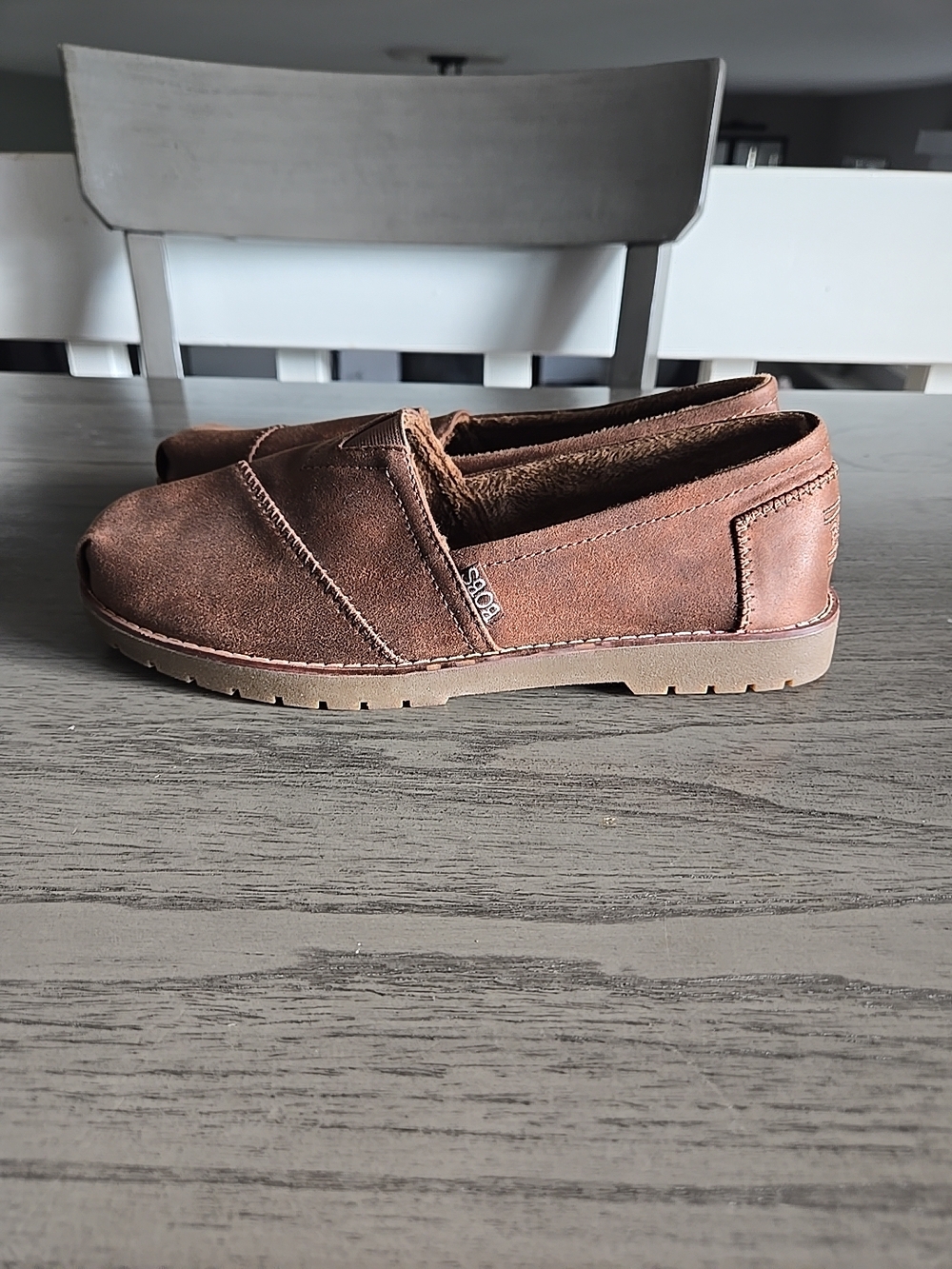 Skechers BOBS Shoes Womens 8.5 Chill Lugs-Urban Spell Slip On Loafers Brown
